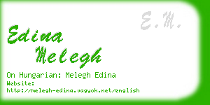 edina melegh business card